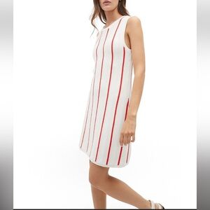 Seed Heritage Cotton Blend Red and White Knit Dress Size Large K-53